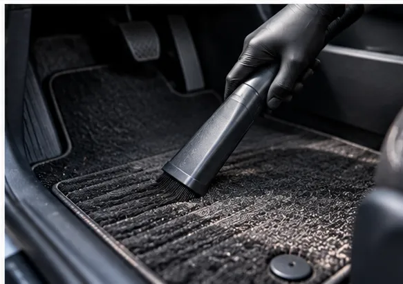 Aspiration des tapis et de la moquette de sol d’une voiture